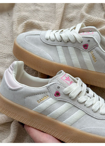 Кроссовки женские Adidas Samba Valentine's Day | Адидас Самба День святого Валентина бежевые No Brand бежевые демисезоны (348782816)