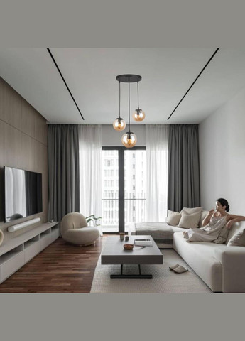 Люстра на три кофейных шара (56-PR150F-3 BK+BR) No Brand (370072038)