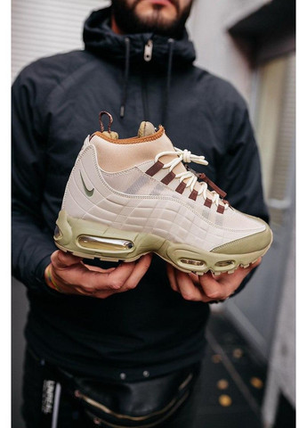 Бежеві Зимовий кросівки чоловічі nike air max 95 sneakerboot beige найк аір макс 95 No Brand
