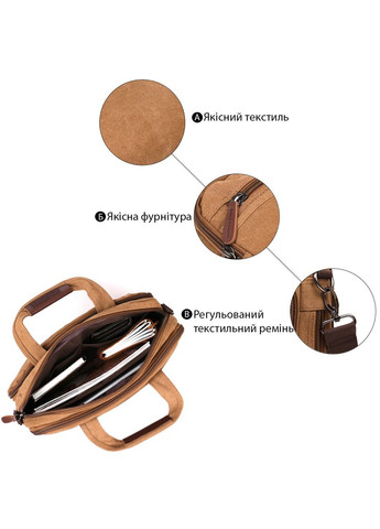 Сумка текстильная для ноутбука на два отделения 20178 Vintage (331906843)