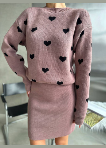 Стильний вʼязаний костюм Серце Vakko (311504364)