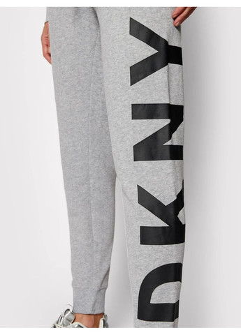 Женские спортивные брюки, серого цвета, с надписью, размер L DKNY slim fit (370442867)