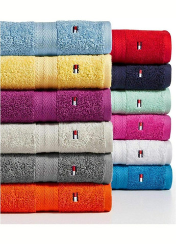 Tommy Hilfiger рушник банний modern american solid cotton bath towel фіолетовий фіолетовий виробництво -