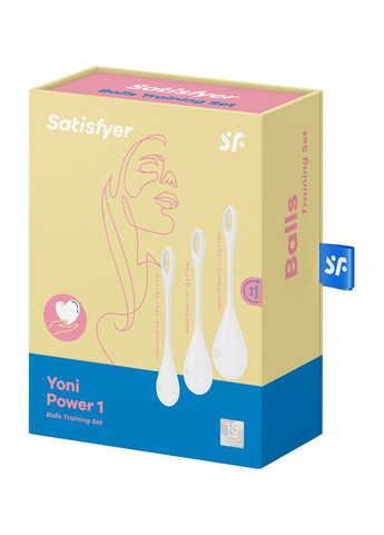 Набор вагинальных шариков Yoni Power 1 белые Satisfyer (303907484)