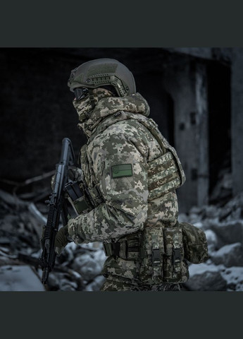 Нашивка флаг Украины с малым гербом PVC олива M-TAC (315338996)