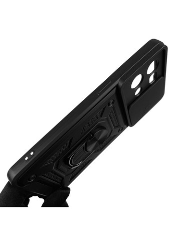 Чохол для Reno 7 4G броньований з кільцем зі шторкою на камеру на оппо рено 7 4 г чорний rg1 Oppo (366019072)