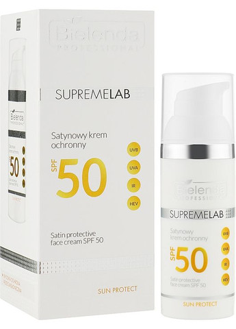 Крем сатиновий для обличчя Supremelab Satin Protective Face Cream SPF 50 50ml (960146-51355) Bielenda (368740898)