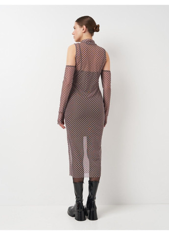 Коричнева відвертий сукня Missguided з геометричним візерунком