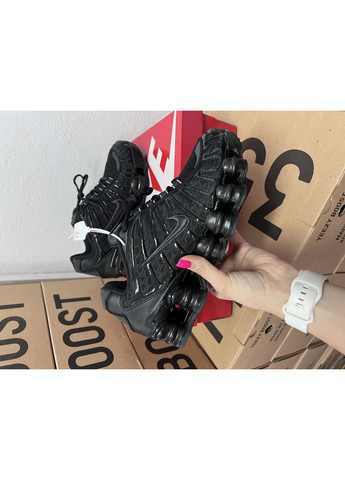 Чорні всесезонні кросівки shox tl black Nike