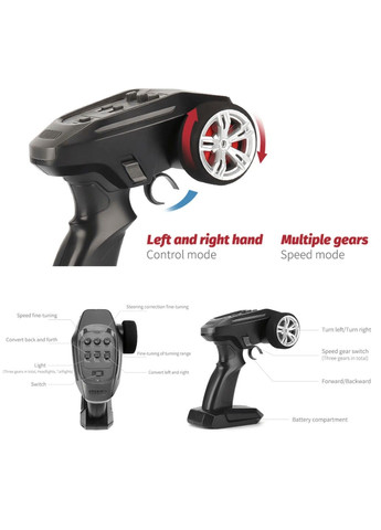 Машинка на радиоуправлении с амортизацией и подсветкой No Brand (329153950)