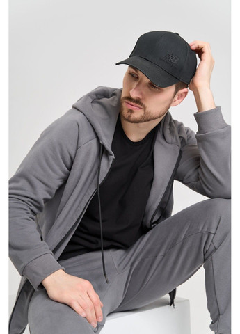 Спортивный костюм мужской ТРОЙКА весна осень 4ZIP с кофтой на замке серый + футболка черная Handy Wear (293275176)