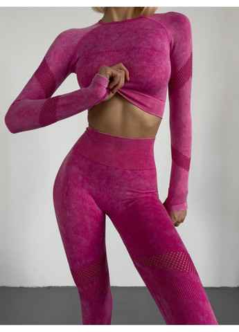 Жіночий фітнес костюм / Жіночий спортивний костюм із лосинами і топом / Жіночий безшовний костюм для тренувань Push Up No Brand (367102253)