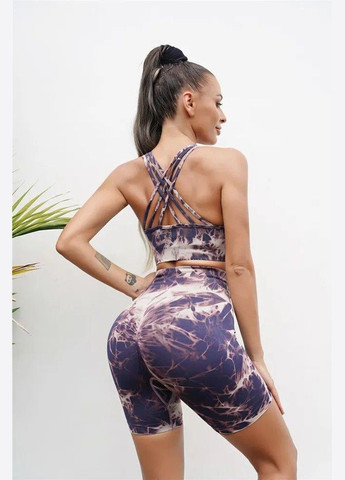 Шорти з мармуровим принтом фіолетового кольору, розмір S Trends (330245384)