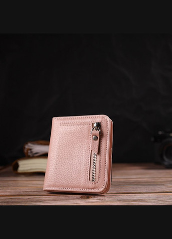 Жіночий гаманець невеликого розміру з натуральної шкіри 21797 Рожевий Canpellini (329151330)