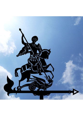Флюгер Георгій Побідоносець, флюгер на дах Юрій Побідоносець з металу 2 мм. No Brand (368896493)