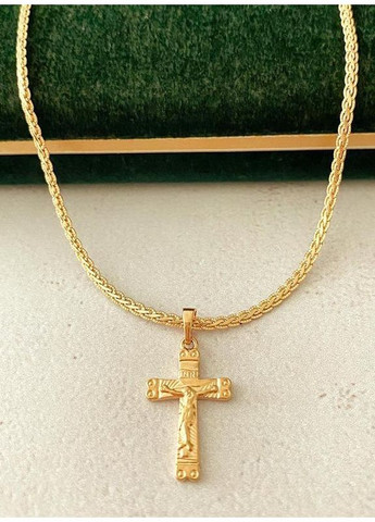 Позолоченная Цепочка 60см + Крестик. Позолота No Brand (360543628)