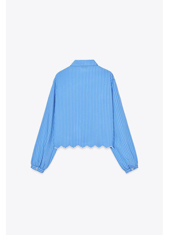 Смугаста сорочка з прорізною вишивкою Zara (354816941)