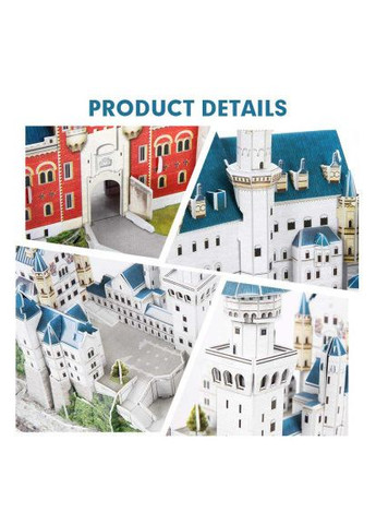 Пазл Cubic Fun Трехмерная головоломка-конструктор National Geographic Замок Нойшванштайн (DS0990h) CubicFun Тривимірна головоломка-конструктор National Geogra (366158823)