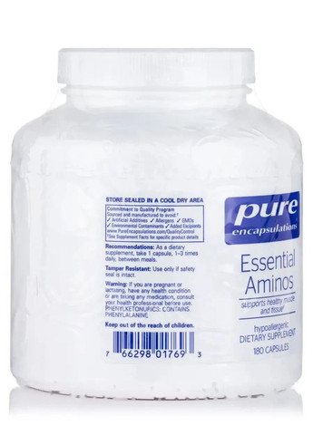 Незамінні амінокислоти (Essential Aminos) 180 капсул Pure Encapsulations (361114930)