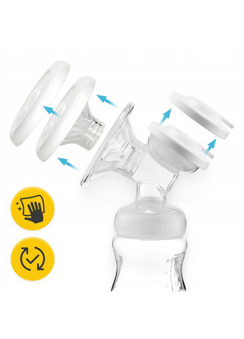 Молоковідсмоктувач електричний Twin подвійний, 150 мл x 2 Pink (P-5905973402415) 4FIZJO (357133004)