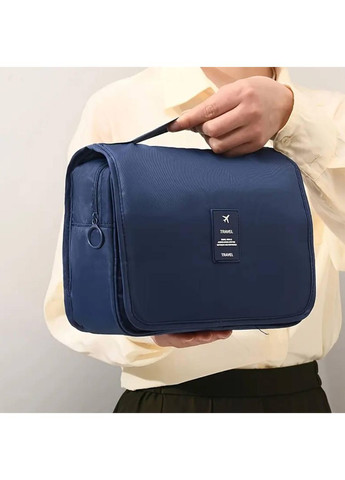 Дорожня косметичка, органайзер для туалетного приладдя, універсальний несесер. Синього кольору No Brand (315623680)