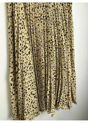 Разноцветная повседневная женская юбка плиссе с принтом сальма style nika mksn2368-03 Modna KAZKA