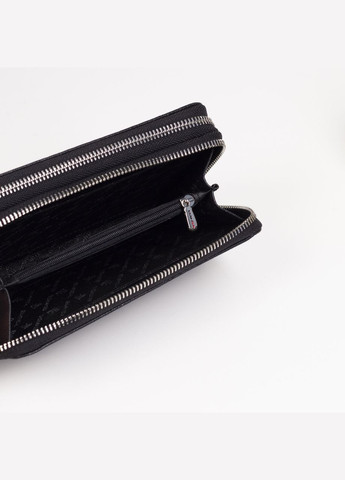 Женский кошелек 2095-18-1 кожаный черный на две молнии Eminsa (276003339)