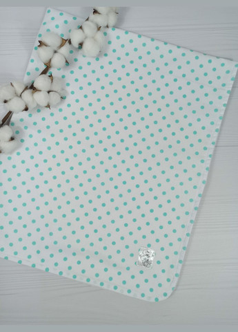 Набір для новонародженого: непромокаюча пелюшка, слинявчик і іграшка a.l.babybox М'ятний горох No Brand (315488351)