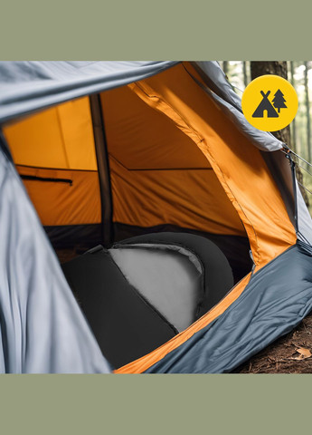 Спальный мешок (спальник) одеяло 2 в 1 Standard 8 ...+20°C R Black/Grey (P-5905973400954) Mountain Goat (301906302)