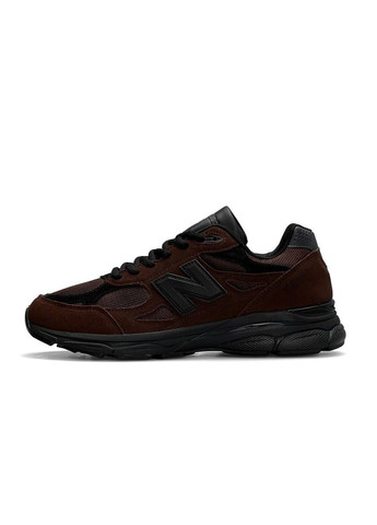 Коричневые демисезонные кроссовки мужские new balance No Brand 990 Brown Black