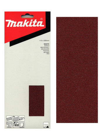 Набор шлифовальной бумаги P36267 (115х280 мм, К40, 10 шт) шлифбумага шлифлисты (7009) Makita (266817911)