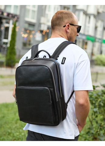 Кожаный мужской рюкзак классический из натуральной кожи качественный 45239 Tiding Bag (356005833)