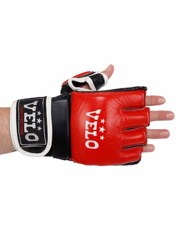 Рукавички для змішаних єдиноборств MMA шкіряні (р-р, Червоний) (ULI-4033_Червоний_XL) Velo (354703835)