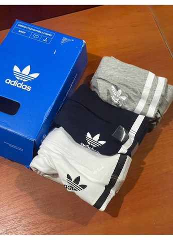 Набор 3 шт мужские трусы Adidas Originals Comfort Flex 3 Pack 3-Stripe Briefs (368624181)