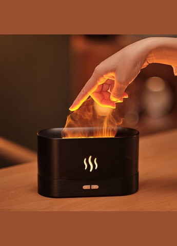 Зволожувач повітря, аромадифузор портативний з імітацією вогню DQ-701 180 мл, Black Kinscoter (322209613)