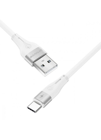 Кабель Soft Silicone USB to Type-C 2.4A (1m) white Proove (333800053)