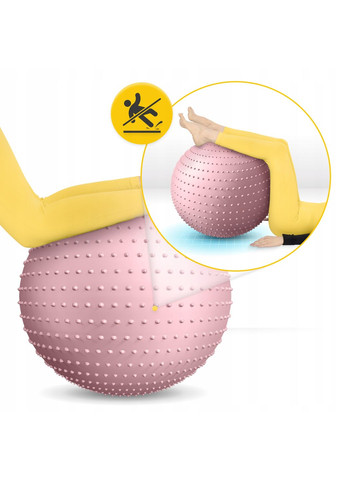 Мяч для фитнеса (фитбол) 65 см массажный Anti-Burst Pink () 4FIZJO P-5905973400220 (345714805)