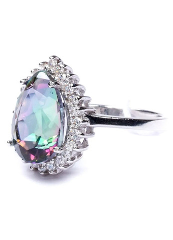 Кольцо серебряное с мистик топазом 18,5 размер Т2000-б Shatlen Каблучка (363841228)