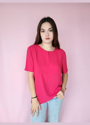 Малинова блузка жіноча однотонна короткий рукава M&S
