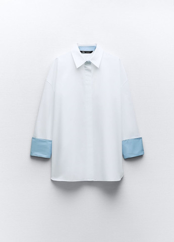 Белая классическая рубашка в полоску Zara