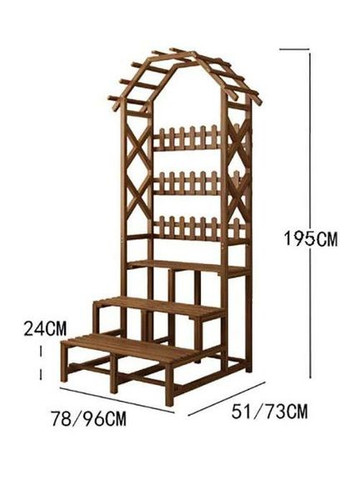 Подставка для цветов из дерева Годомар 3х98 капучино (ЦВТ-3989509) No Brand (328224993)