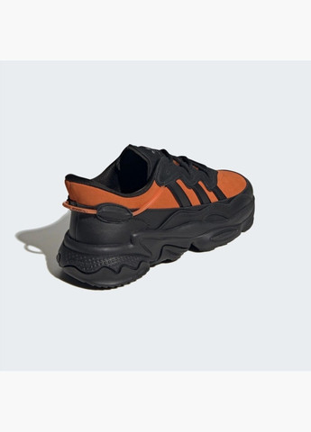 Черные всесезонные кроссовки унисекс ozweego shoes black/orange id9828 adidas