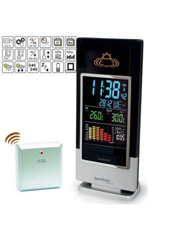 Метеостанция с беспроводным датчиком WS6502 Black/Silver (WS6502) Technoline (315341884)