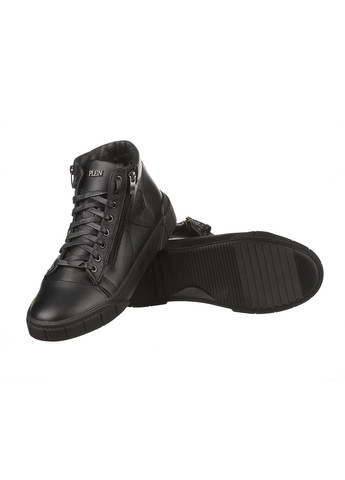 Чорні Зимовий чоловічі кросівки зі шкіри 122 Barzoni