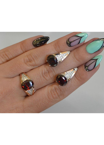 Срібний набір зі вставками з золота Silver Style (367268379)