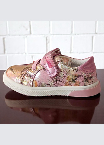 Рожеві осінні ортопедичні кросівки на липучці для дівчинки клібі Clibee