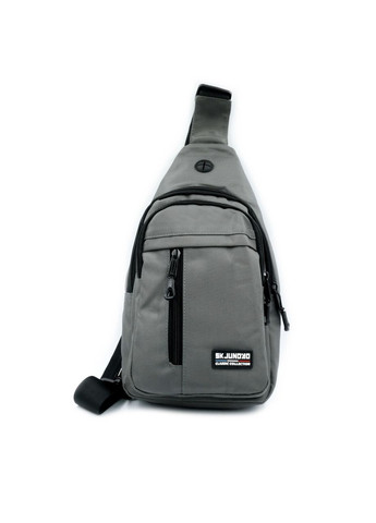 Сумка-слінг водонепроникна спортивна сірого кольору через плече нагрудна сумка для чоловіків ProDobro (364668124)