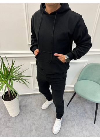 Чорний демісезонний стильний чоловічий спортивний костюм брючний No Brand