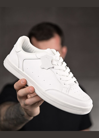 Белые демисезонные мужские демисезонные кроссовки белые с белой подошвой Freedom