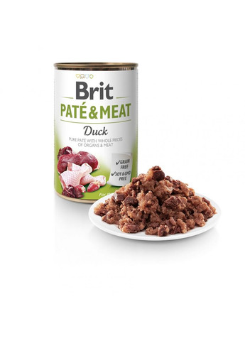 Вологий корм для собак Pate & Meat Duck 400г, з куркою та качкою Brit (292259689)